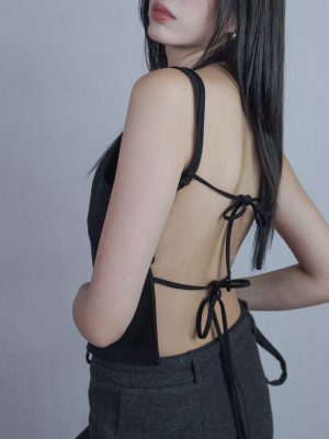 西裝質感綁帶美背心